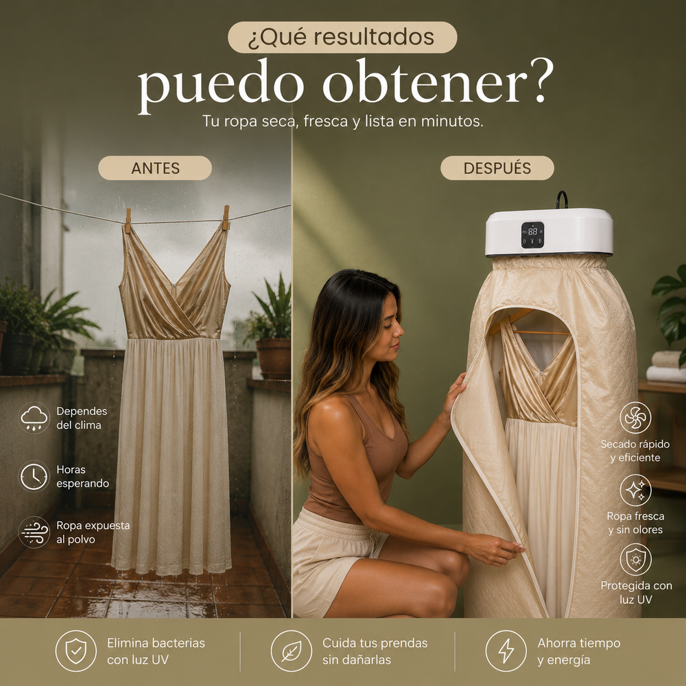 Secado profesional en casa SAVELLA™: ropa lista en 30 minutos